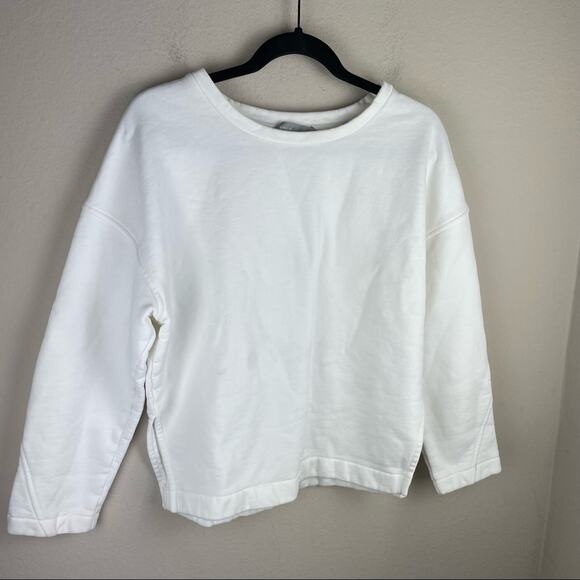Vince White Split Hem Pullover Sweater Oversized Fit Top Size XS Women - Picture 2 of 10